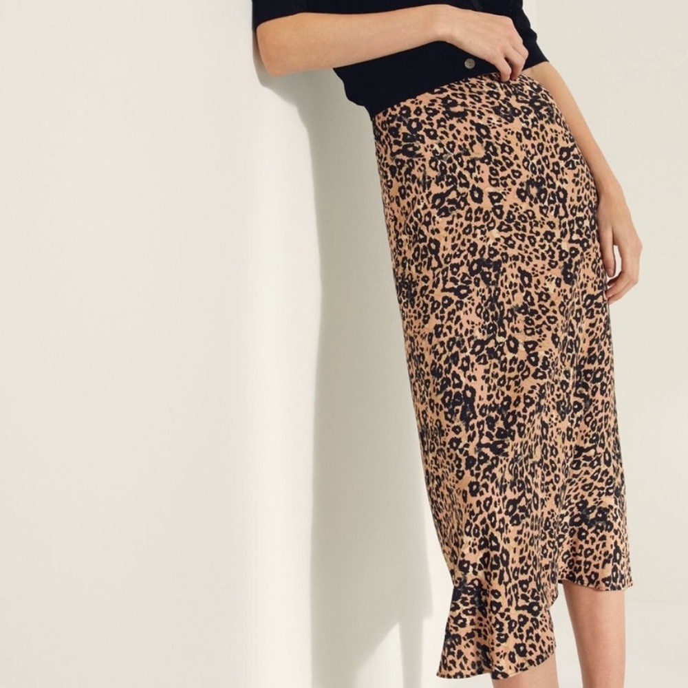 Aritzia Wilfred Leopard Maxi Skirt - Size 2